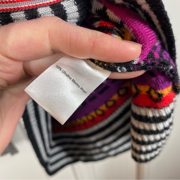 KRIMSON KLOVER Merino Wool Full Zip Cardigan Sweater Womens Size medium colorful - Picture 4 of 6